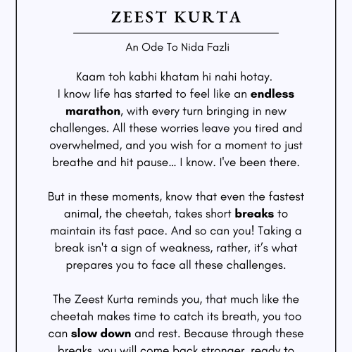 S Zeest Kurta